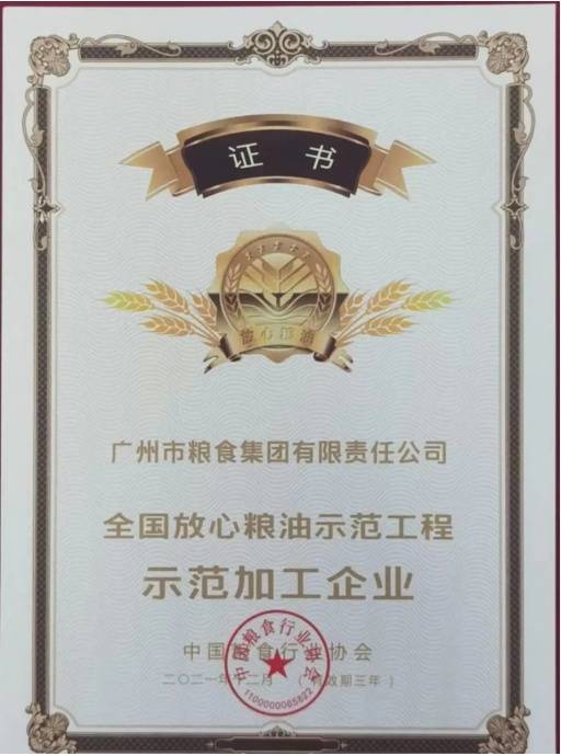 广州市粮食集团有限责任公司（岭南穗粮） 斩获多项国 家级、省级荣誉(图3)