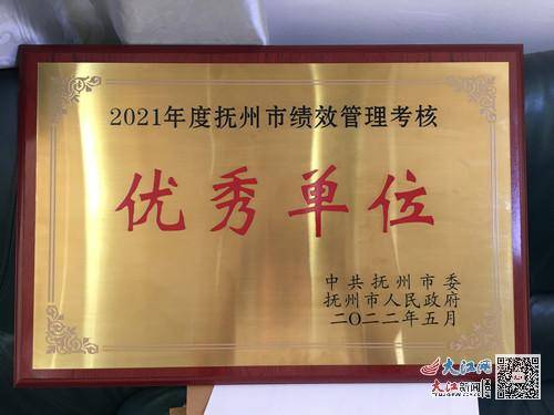 抚州人保财险获“市直单位绩效管理考核优秀单位”称号(图1)