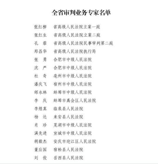 宿松法院一名法官被授予“全省审判业务专家”称号(图1)