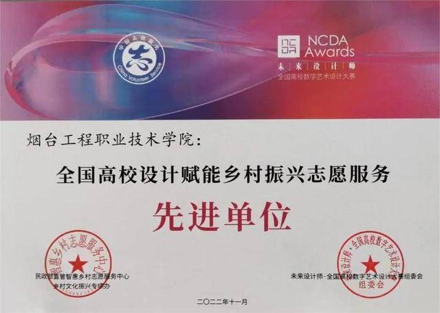 烟台工程职业技术学院荣获“全国高校设计赋能乡村振兴志愿服务先进单位”称号(图2)