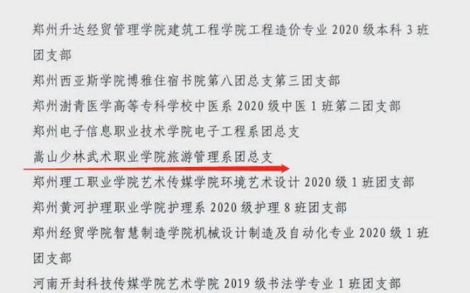 嵩山少林武术职业学院旅管系团总支荣获“省五四红旗团总支”称号(图2)