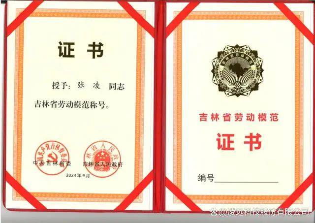 凌远科技董事长张凌获吉林省劳动模范称号(图3) 凌远科技董事长张凌获吉林省劳动模范称号(图3)