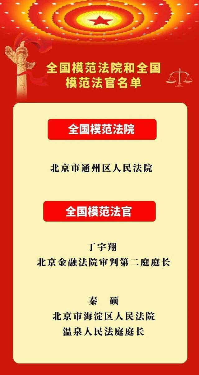 北京法院1个集体、2名个人获全国模范法院和全国模范法官荣誉称号(图3)